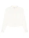 Forte Forte Fluid Chic Velvet Boxy Shirt In Neutral