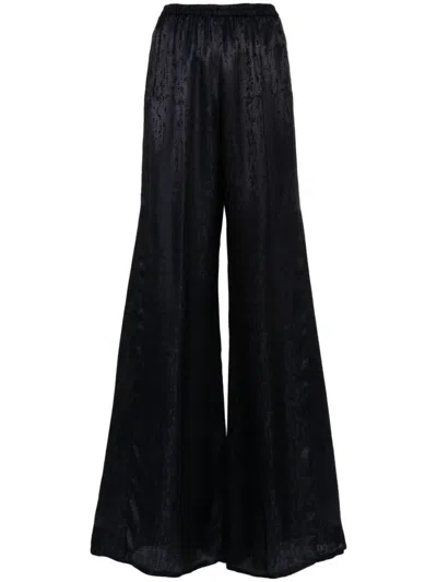 Forte Forte Forte_forte Fluid Jacquard Flared Pants Clothing In Blue