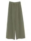 Forte Forte Elastic-waistband Trousers In Green