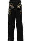 FORTE FORTE FORTE_FORTE "FRANGIPANE GARDENS" EMBROIDERY TWILL PANTS CLOTHING