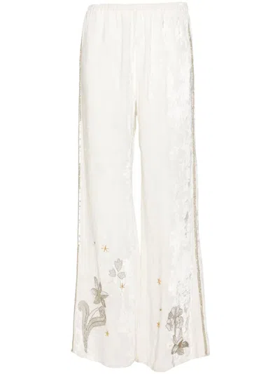 Forte Forte Forte_forte "frangipane Gardens" Embroidery Velvet Pants Clothing