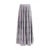 Forte Forte Forte_forte Gray Silk Long Women's Skirt In Gray