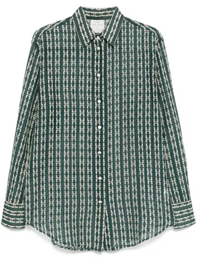 Forte Forte Forte_forte Green Shirt With All-over Geometric Design
