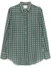 Forte Forte Forte_forte Green Shirt With All-over Geometric Design