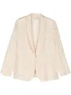 Forte Forte Forte_forte Habotai Silk And Crystals Jacket In F45m.2025 Avorio