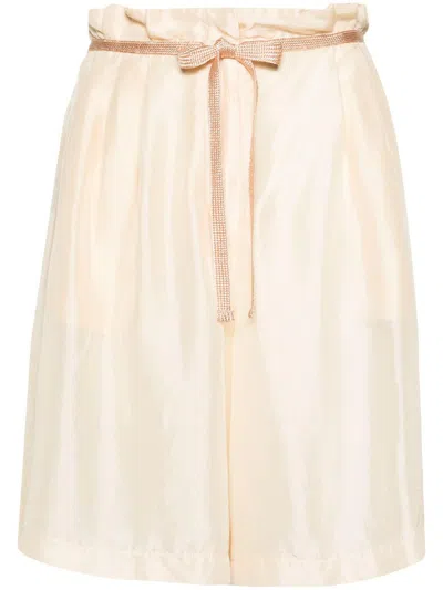 FORTE FORTE FORTE_FORTE HABOTAI SILK BERMUDA SHORTS