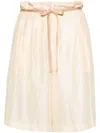 Forte Forte Wide-leg Silk Shorts In F45m.2025 Avorio