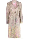 Forte Forte Single-breasted Patterned-jacquard Coat In Beige