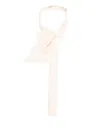 Forte Forte Elasticated Silk Bow Tie In Brown