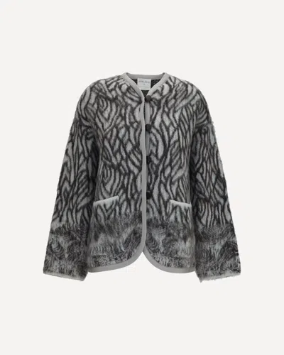 Forte Forte Gray Alpaca Vicugna Pacos Cardigan In Black