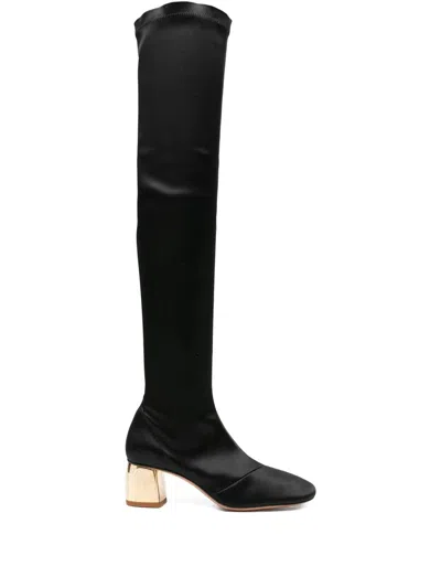Forte Forte Forte_forte High Satin Boots Shoes In Black