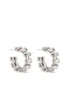 Forte Forte Crystal Hoop Earrings In Grey