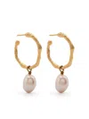 Forte Forte Forte_forte Hoop Erarrings With Pearl Pendent Accessories In Beige