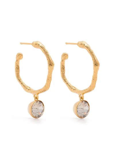 FORTE FORTE FORTE_FORTE HOOP ERARRINGS WITH STRASS PENDENT ACCESSORIES
