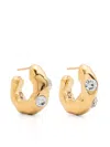Forte Forte Forte_forte Hoop Sculpture Earrings With Strass Accessories In Grey