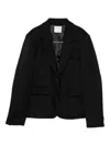 Forte Forte Pinstripe Single-breasted Blazer In Black