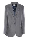 Forte Forte Mélange Single-breasted Blazer In Gray