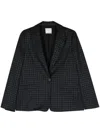 Forte Forte Grid-pattern Single-breasted Blazer