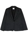 Forte Forte Grid-pattern Single-breasted Blazer