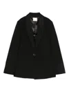 Forte Forte Long Sleeve Blazer Peak Lapels Design In Black