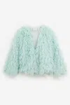 Forte Forte Wave Faux-fur Jacket In Blue