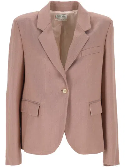 Forte Forte Button Single-breasted Blazer In Pink