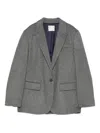 Forte Forte Tailored Long Sleeve Blazer Pockets In Gray