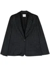 Forte Forte Grid-pattern Single-breasted Blazer In Multicolor