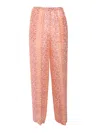 Forte Forte Trousers With Heartbeat Print In Multicolor