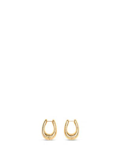 Forte Forte Gold Sculpture Earrings In Grey