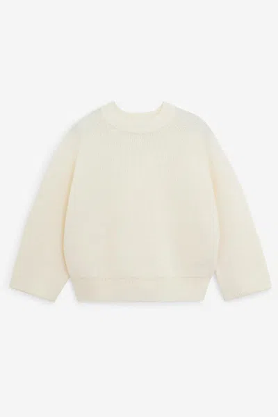 Forte Forte Ribbed Crew Neck Sweater In Neutral