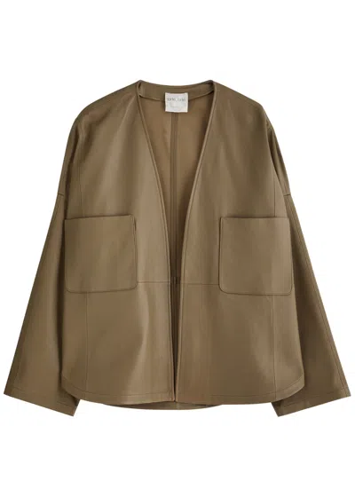 Forte Forte Forte_forte Leather Jacket In Taupe