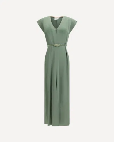 Forte Forte Bicolor Viscose Casual Dress In Green