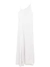 Forte Forte White Maxi Dress With Single Shoulder Strap In White