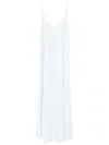 Forte Forte Cotton Denim Midi Dress With Frayed Edge