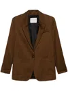 Forte Forte Single-breasted Blazer In Brown