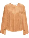 Forte Forte Corduroy Round-neck Blouse In Yellow