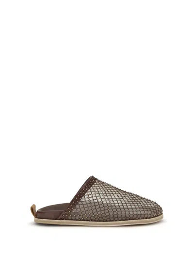 Forte Forte Forte_forte Mesh With Rhinestones Mule In Brown