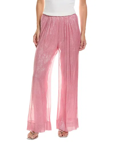Forte Forte Forte_forte Metallic Silk-blend Pant In Pink