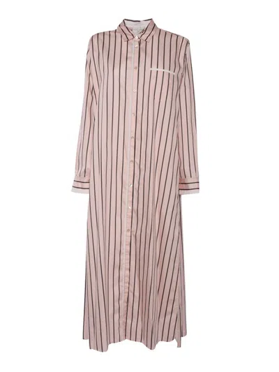 Forte Forte Striped Shirt Dress In Pink