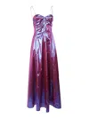 Forte Forte Smetallic-finish Maxi Dress In Viola
