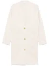 Forte Forte Milano Stitch Wool Coat In Beige