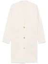 Forte Forte Milano Stitch Wool Coat In Beige