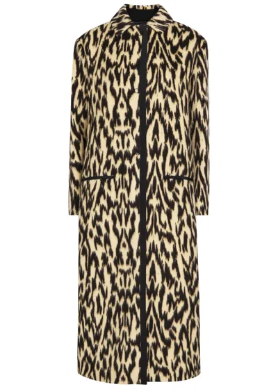 FORTE FORTE FORTE_FORTE MOIRÉ-JACQUARD WOOL-BLEND COAT