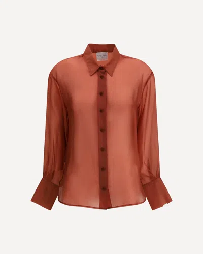 Forte Forte Organza Shirt In Brown