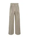 Forte Forte Striped Palazzo Pants In Neutral