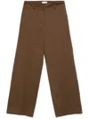 Forte Forte Heavy Cotton Cover Stright Leg Trousers In Brown