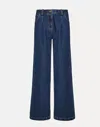Forte Forte Belt-loop Jeans In Navy