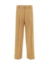 Forte Forte Trousers With Pleated Design And Pockets In Beige