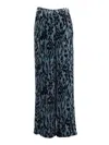 Forte Forte Velvet Print Trousers In Blue
